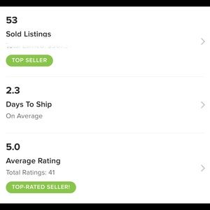 My ratings as a seller